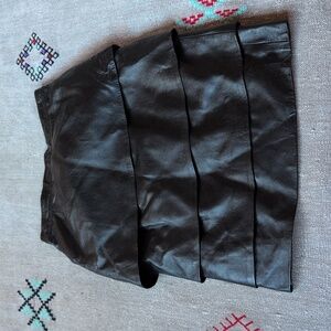 Masters Black Leather Skirt